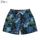 水着 メンズ サーフパンツ 短パン モンスター柄 アロハ風 海水パンツ 速乾通気 半ズボン 春夏 スポーツショーツ ハワイアン 水陸両用 ビーチウェア ウエスト調整可 スイム 海水浴 大きいサイズ