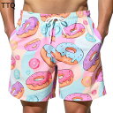 サーフパンツ メンズ 水着 海水パンツ 総柄 ハワイアン ショーツ 通気速乾性 春夏用 水陸両用 海パン ボードショーツ ビーチウェア ウエストゴム紐 サイドポケット 半ズボン 海辺 ハイキング 砂浜(4)