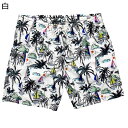 海水パンツ 水着 サーフパンツ メンズ アロハ風 メッシュインナー 水陸両用 短パン 総柄 ショーツ ビーチウェア コンフォート 速乾性 汗染み防止 半ズボン 夏用 軽快 冷感 ビーチ スイム サウナ