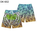サーフパンツ 海水パンツ 水着 メンズ ペイズリー 髑髏 ドクロ柄 かっこいい 春 夏 ビーチウェア ハワイアン スイムウェア 半ズボン 通気 速乾性 水陸両用 短パン 海パン トレーニング アウトドア
