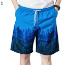 サーフパンツ 海水パンツ 水着 メンズ 春 夏 スイムウェア 総柄プリント 半ズボン ビーチウェア ウエストゴム紐 通気 速乾性 水陸両用 短パン 海パン ヒンヤリ スタイリッシュ 釣り 旅行 海辺 フリーサイズ