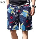 サーフパンツ メンズ 海水パンツ アロハ風 総柄 水着 ショーツ 通気速乾性 夏服 水陸両用 海パン ビーチウェア ボードショーツ ウエストゴムひも サイドポケット 半ズボン アウトドア ジョギング ?外