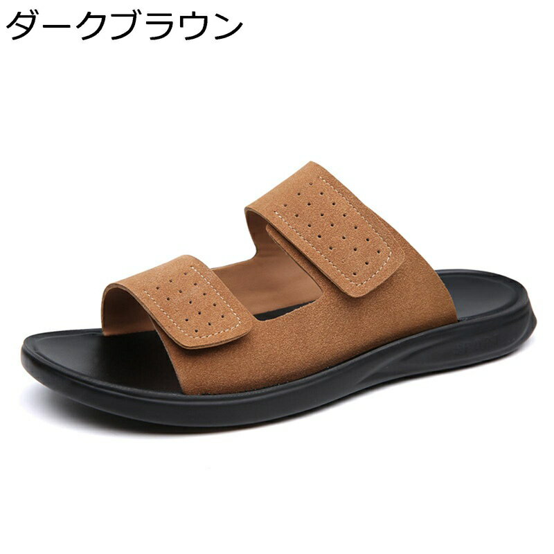 アウトドアサンダル ビーサン 2way ルームシューズ メンズ 夏 蒸れない アウトドア コンフォート 外履き 快適 耐磨耗 耐久性 丈夫 通気性 通学 日常 作業靴 キャンパス シンプル