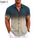 ハワイシャツ 2XS-4XL アロハシャツ グラデーション ストライプ 半袖 メンズ レディース 開襟 春 夏 薄い カジュアル ビジネス シンプル ワイド 汗染み防止 コンフォート 洗いざらし 耐久 ジュニア 私服 通勤