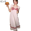 ワンピース パジャマ リポン 蝶結び 夏 レディース ルームワンピース 綿100% フリル 寝間着 部屋着 ノースリーブ ネグリジェ かわいい ゆったり 体型カ...