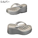 厚底サンダル レディース サンダル ウェッジソール 安定感 通気性 美脚 厚底 ストレッチ オープントゥ 抗菌防臭 身長アップ 外履き 旅行 休暇 海辺 オシャ...