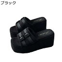 サンダル ミュールサンダル レディース ウェッジソール ギフト 結婚式 厚底 軽い 歩きやすい 美脚 ストレッチ オープントゥ 長時間履き やわらか 身長アップ...