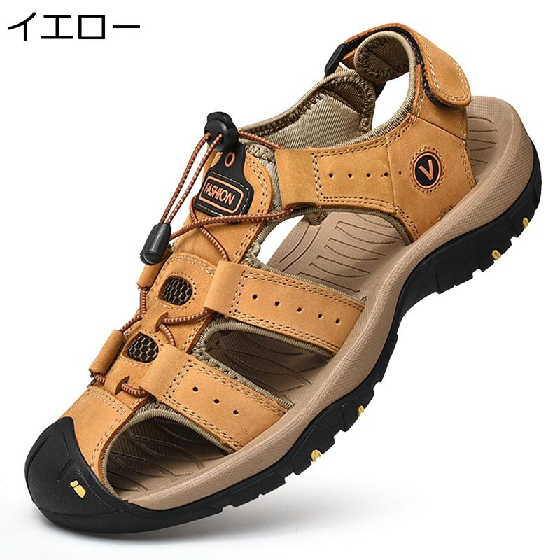 スポーツサンダル つま先保護 アウトドア ビーチサンダル メンズ コンフォート 防滑 スポサン 速乾 歩きやすい 履きやすい 通気性 カジュアル 夏用 ランニング 大きいサイズ ウォーターシューズ