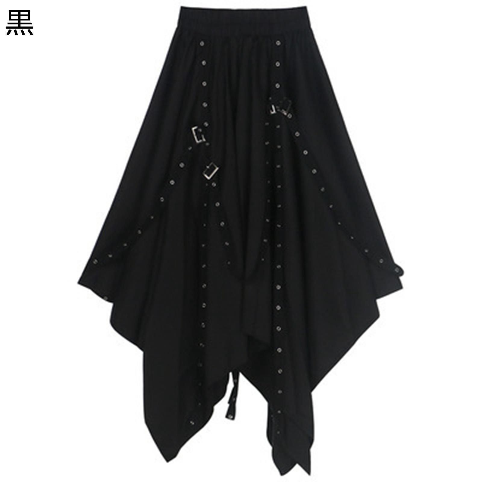 サルエルパンツ ワイドパンツ メンズ レディース 重ね着 ベルト ガチョウパン アシンメトリー デザイン性 個性的 薄手 男女兼用 裾広がり 甘めのコーデ 街着 ブラック系 ヒップホップ 春 夏 秋