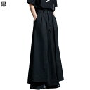 袴パンツ メンズ ワイドボトムズ 変形 サルエルパン ガチョウパンツ ロング丈 ダーク系 ユニセックス 窮屈感のない 闇系 個性的 病み系 無地 軽い ダンス服...