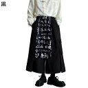 ワイドパンツ メンズ 袴パン サルエルパンツ ダーク系 パッチワーク 暗黒 純色 ガチョウパンツ 大きいサイズ ルーズシルエット ダレパン 裾広がり 履き心地 ...