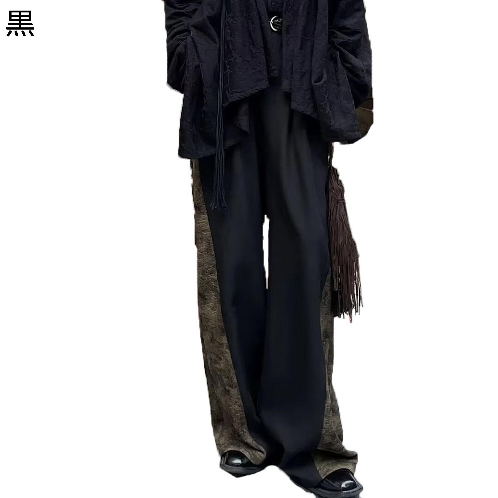 ワイドパンツ サルエルパンツ メンズ パッチワーク 原宿系 かっこいい ストレート ゆったり ダレパン ダレパン 履き心地よい 日系 ファッション ダンス服 スカートパン ゆるゆる 春夏秋服