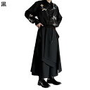 ワイドパンツ メンズ 袴パン サルエルパンツ ダーク系 暗黒 純色 ガチョウパンツ 窮屈感のない ダレパン 裾広がり レイヤード 原宿 病み系 ゆるゆる ヨガウェア 日系 春 夏 秋 大きいサイズ(4)