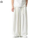 サルエルパンツ メンズ ガチョウパンツ ゆったり ウエスト紐 ロング丈 ビッグシルエット アラジン 春夏秋服 薄手 大きいサイズ ガチョウパンツ 服と相性が良い...