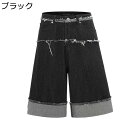 デニム ショートパンツ バギーパンツ ジーパン メンズ レディース 7分丈ジーンズ 巻き 半ズボン カジュアル ストリート 半ズボン 春夏用 蒸れにくい 涼しい ルーズフィット 軽量 快適 おしゃれ 街着