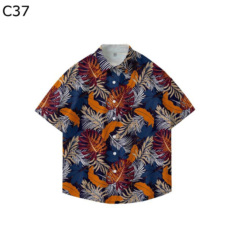 半袖シャツ メンズ アロハシャツ レトロ 花柄 ボタニカルプリント 前開き ボタンダウン 耐摩耗 快適 ゆるい ストリート系 アメリカン ハワイアン 夏祭り アウトドア 通気性 爽やか