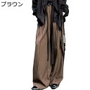 メンズパンツ ワイドパンツ ユニセックス ビッグシルエット ガチョウパン ダレパン デザイン性 個性的 軽い 男女兼用 大きいサイズ 裾広がり 甘めのコーデ トレンド モード系 春夏秋用
