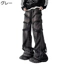 デニムパンツ ワイドパンツ Gパン ジーパン メンズボトムズ ダメージ カジュアル ジーンズ ビッグシルエット オシャレ シンプル 春夏秋着 肌触りいい アウト...