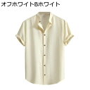 半袖 カジュアルシャツ メンズ ワイシャツ 無地 夏服 紳士 M-5XL トップス 肌着 ブラウス 開襟 日焼け止め 汗染み防止 ワイドサイズ アロハ 熱帯風 浜辺 夏祭り 爽やか サラサラ ベーシック シンプル