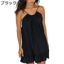 レディース ルームワンピース パジャマ ノースリーブ 春秋夏着 フリル キャミソール カップ付き コットン ブラック ネグリジェ ナイトウェア 寝間着 セクシー...