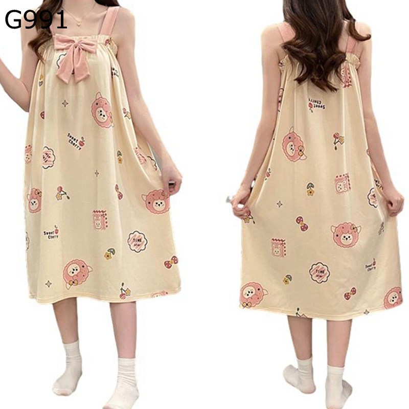 春夏 ネグリジェ ノースリーブ 綿100% ナイトウェア 部屋着 寝間着 ルームウェア ワンピース パジャマ ..