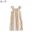 ネグリジェ パジャマ レディース 花柄 コットン100% 夏 春秋着 ノースリーブ 二重ガーゼ かわいい パッド付き フリル ルームワンピース ルームウェア 肌に優しい 吸湿 ゆったり ナイトドレス かわいい やさしい