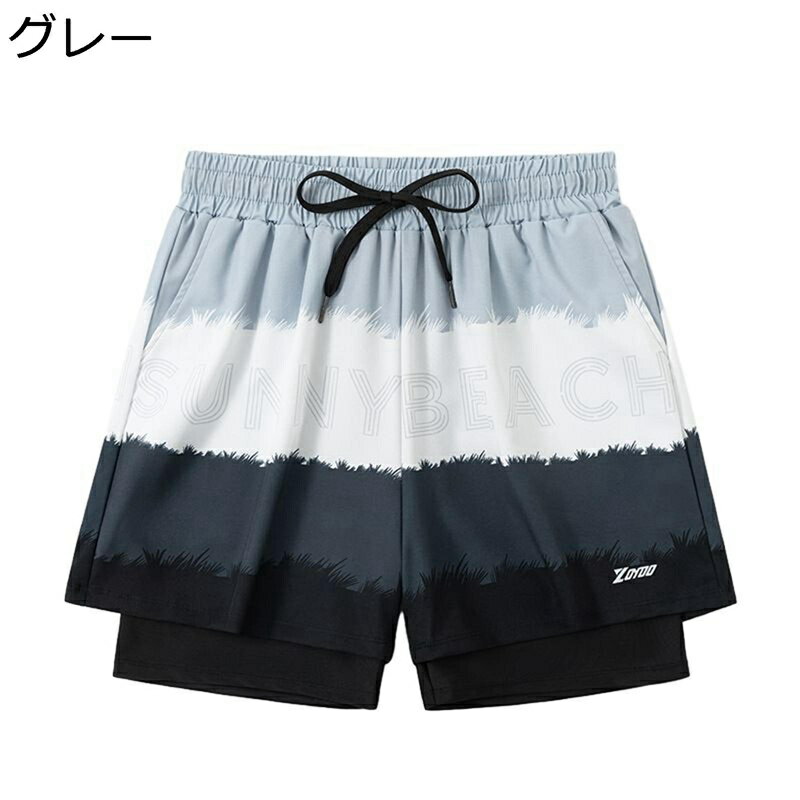 水着 メンズ ビーチパンツ ボードショーツ ポケット ショーツ 無地 おしゃれ Swimwear プール プレゼント 海水 旅行 フィットネス ジム サウナ ス...