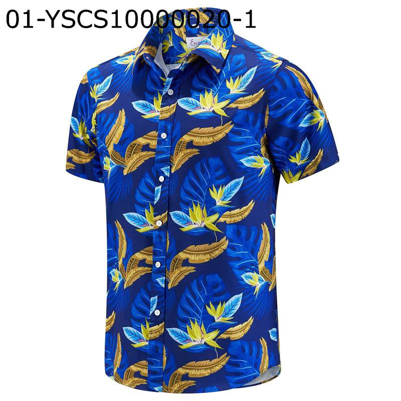 ビーチシャツ S-5XL スイカ柄 ペイズリー柄 ハワイシャツ ブラウス メンズ レディース 開襟 5分袖 レギ..