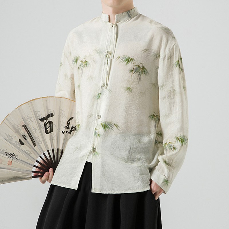 唐装 チャイナ服 メンズ 長袖 刺繍柄 ファッション チャイナボタン 中華風 大きいサイズ カジュアル カッコイイ 漢服 伝統服 上着 オールシーズン 青年 デイリー お出掛け トラベル