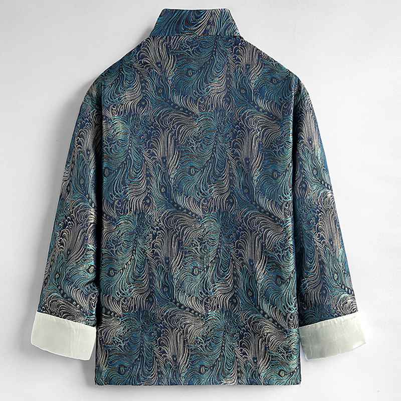 唐装 トップス アウター チャイナ服 メンズ プリント 大きいサイズ ファッション チャイナボタン 通気性 吸汗速乾 リラックス 中華風 普段着 散歩 お出掛け トラベル 日常着用