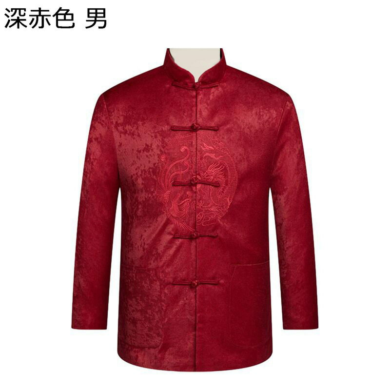 大きいサイズ 唐装 チャイナ服 レディース メンズ チャイナ風 長袖 漢服 伝統服 通気性 チャイナボタン ファッション ポケット付き トップス アウター ユニセックス 普段着 お出掛け パーティー