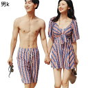 ペアルック 大人 ご夫婦 水着 ビーチパンツ レディース 通気 吸汗 速乾 体型カバー 短パン ショーツ スイミング リゾート 海水浴 水泳 新婚旅行 温泉 夏...