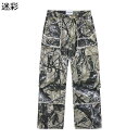 デニムパンツ メンズ レディース 総柄 ダメージ アメリカ風 ダメージ カーゴパンツ ルーズ カジュアルボトムズ ジーンズ 丈夫 長持ち ジーパン ロング丈 通学 普段着 アウトドア 街着 春 夏 秋