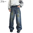 デニム カーゴパンツ メンズボトムズ ワイドパンツ ヴィンテージ Gパン ジーパン b系 ジーンズ ルーズ おしゃれ ストリート系 カジュアル 四季 ストリート 外出 ダンス コーデやすい