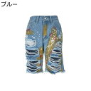 レディース デニムパンツ ダメージ 欧米風 ショーツ ショートパンツ リラックス カジュアル 純色 ボトムズ 四季使用 お洒落 薄い 耐摩耗性 お出掛け アウト...