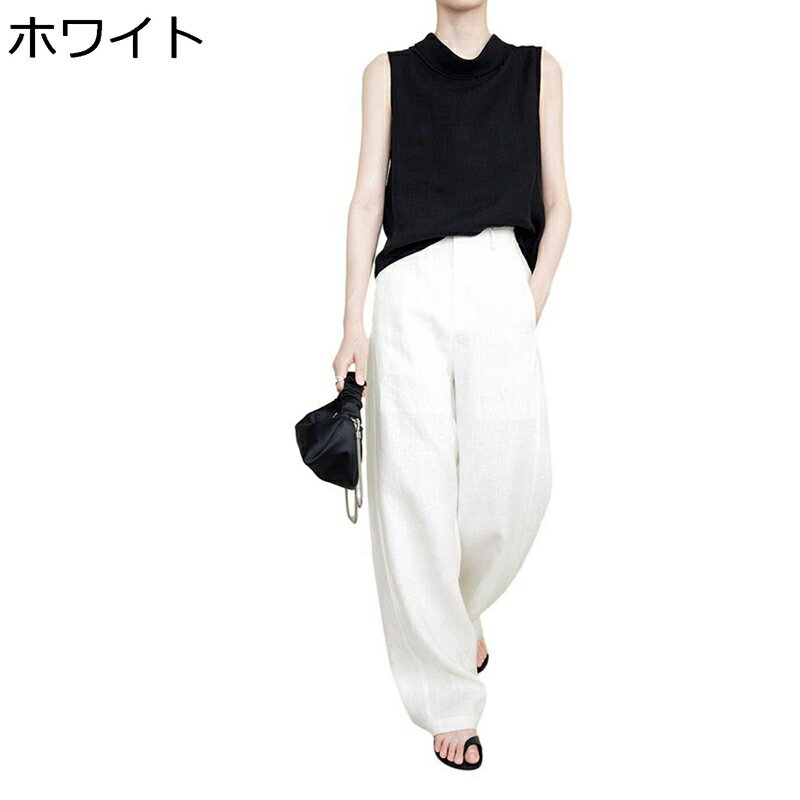 ワイドパンツ レディース ガウチョパンツ ゆったり 接触冷感 マキシ丈 無地 綿麻 フレアパンツ ウエストゴム ボトムス マキシ 脚長 体型カバー 薄い 20代...
