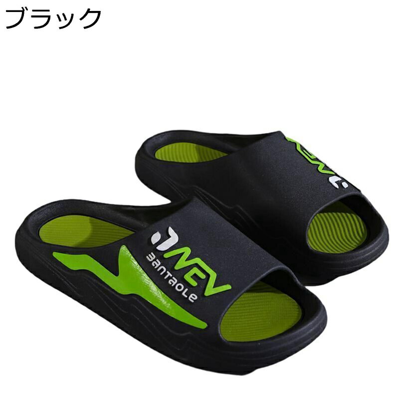 スライドサンダル メンズ プールスライド 滑り止め 夏用 衝撃緩和 軽い 縮まない 室内/室外履き カッコ..