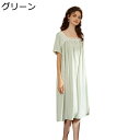 綿 ルームワンピース パジャマ レディース 半袖 夏用 ネグリジェ ナイトウェア レース 姫系 薄手 通気性 吸湿性 速乾性 柔らかい 優しい ワイド シンプル...