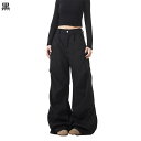 ワイドパンツ カーゴパンツ チノパン レディース 長ズボン オーバーサイズ ヒップホップ 韓国風 通気性いい 薄い ソフト 服と相性が良い 無地 オールシーズン...