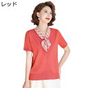 シニアファッション 半袖ブラウス 60代 70代 80代 tシャツ レディース 夏用 シャツ カットソー トップス さらさら 通気性 Vネック おしゃれ きれいめ 敬老の日 プレゼント 老人ホームで着られる
