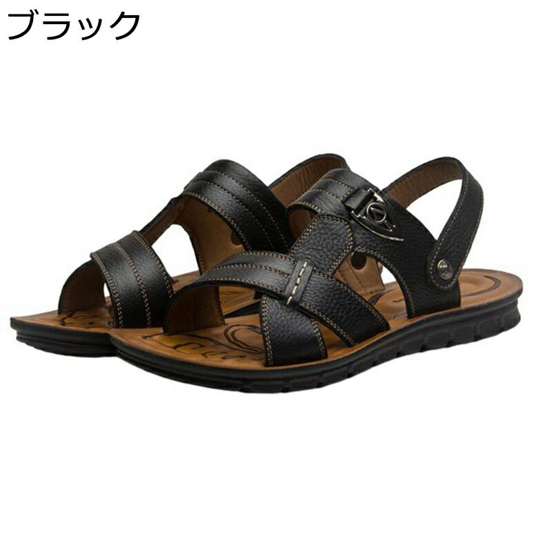 サンダル メンズ 2way 22.0-30.0cm スリッパ レザー 男性サンダル 春 夏 大きいサイズ 小さいサイズ オフィス スポーツ 軽量 走れる 滑らない 耐衝撃 履きやすい 通気性 日常履き 男性用 運転 ウォーキング