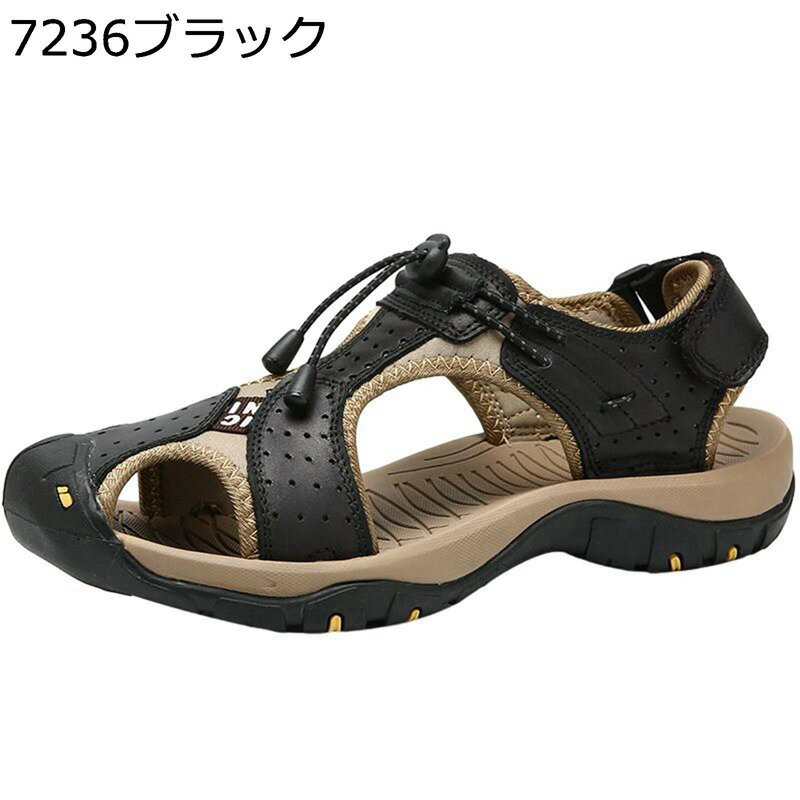 　　　 ◆◇◆人気の秘密◆◇◆ 【上質牛革】** 高品質な牛革を使用したメンズスポーツサンダルです。職人の手によるハンドステッチで丁寧に縫製されており、耐久性に優れ、長くお使いいただけます。細密な縫い目が美しさと品質を保証します。 【つま先...