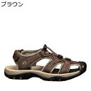 スポーツサンダル つま先保護 メンズ 本革 水陸両用 春 秋 夏 レザー ウォーターサンダル アウトドア スニーカー 軽量 防滑 速乾 通気 マジックテープ 調整可 おしゃれカジュアル 通勤 キャンプ 普段履き