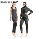 ウェットスーツ 水着 レディース フード フルウェットスーツ ワンピース 耐塩素 ネオプレン 日焼け防止 Swimwear ダイビング ビーチ フィッシング フ...