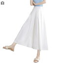 キュロットスカート 綿麻 プリーツ ワイドパンツ レディース スカート風 ゆったり ハイウエスト エレガント フレア Aライン 薄手 ミモレ丈 体型カバー 脚長...