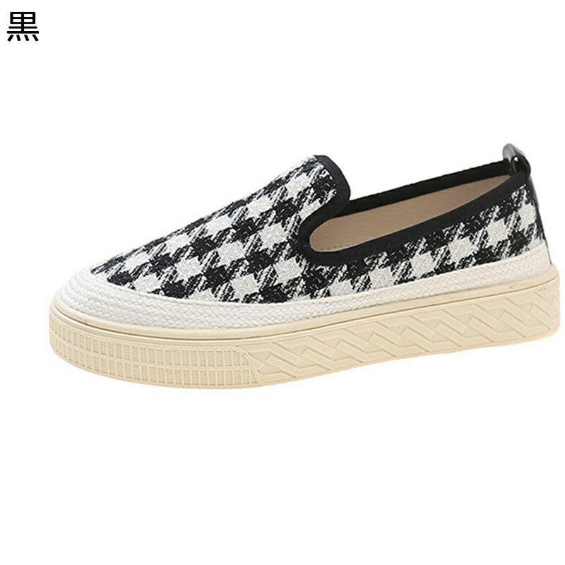 モカシン ドライビングシューズ 千鳥格子 レディース カジュアルシューズ チェック柄 スニーカー春靴 ..