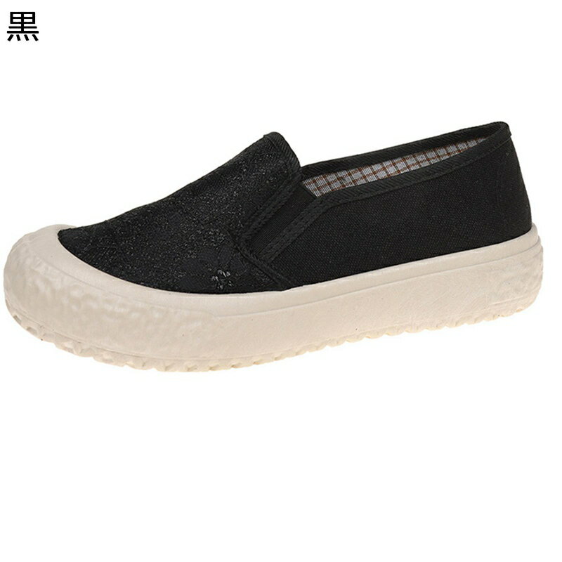 モカシン レディース レース花柄 ぺたんこ カジュアルシューズ ナースシューズ サイドゴア 履きやすい ..