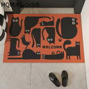 玄関マット 室内 ドアマット 滑り止め モダン 猫柄 バスルーム 多用途 カーペット 防油 折り畳み可能 pvc ウェルカムマット 耐磨耗 インテリア 色落ちな...