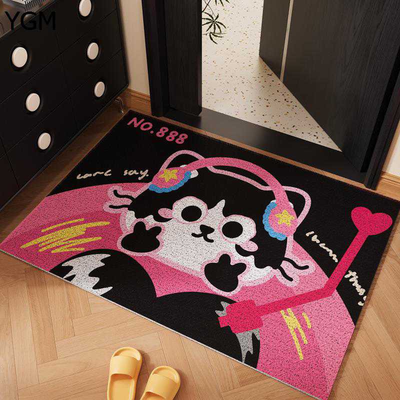 玄関マット 動物柄 室内 足拭きマット 滑り止め 北欧 フロアマット 台所 ラグ ずれない 吸水 保温性 ウェルカムマット 耐磨耗 インテリア 色落ちなし カット可能 フローリング 出窓 応接間