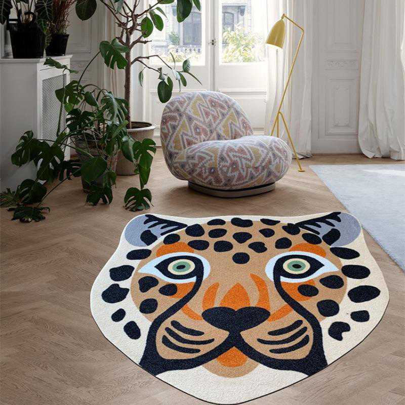 玄関マット 絨毯 足拭きマット 虎 犬 滑り止め 北欧 バスルーム 多用途 カーペット 吸水 折り畳み可能 防汚 ウェルカムマット 耐水性 通気性 速乾 かわいい 和室 洋室 ホテル 出入り口